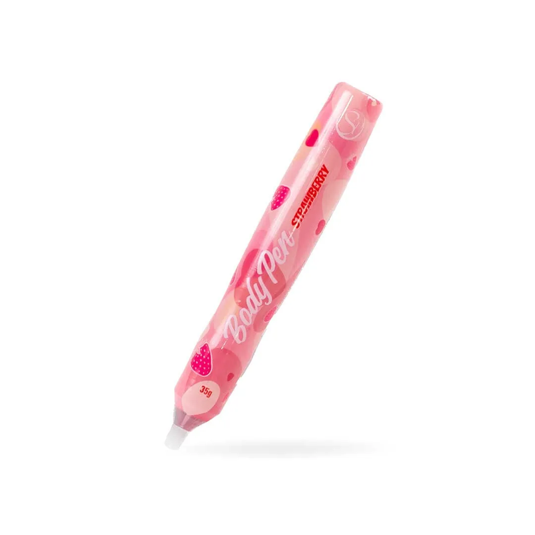 caneta comestível morango saborosa tinta corporal beijável sensual erótica divertida casais preliminares originalidade sem crueldade higiênica fácil aplicar portátil