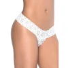 fio dental brasileiro aberto branco renda sensual macio suave pele cintura ajustável elástico nylon elastano delicada acabamento invisível realçar nádegas