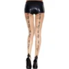 meia calça nylon cor pele modeladora sexy sem costura traseira mensagem amorosa letras grandes elastano conforto
