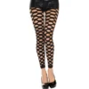 legging preto justo sexy vazado rasgado efeito fashion ajustado cintura alta elastano nylon respirável versátil moderno