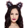 tiara orelhas gata renda delicada sensual sexy fantasia cosplay acessório leve confortável ajustável elegante festa noite íntima