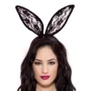 tiara orelhas coelho renda delicada fofa sexy sensual atrevida fantasia feminina elástica ajustável leve confortável acessório
