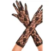 luvas longas pretas renda floral meio braço noite elegantes sensuais femininas festa casamento poliéster suave delicadas elásticas