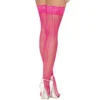 Meias arrastão rosa autossustentáveis sensuais efeito costuras costas ligas renda delicadas finalizadas nylon elastano confortáveis duráveis elásticas femininas