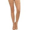 Meias Nylon Autofixantes Finas Levemente Opacas Sensuais Elegantes Delicadas Ligas Renda Contorno Pernas Suntuoso Elastano