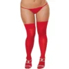 meias nylon vermelhas semiopacas ligas opacas suspensorios efeito costura elasticas confortaveis tamanho grande femininas sensuais