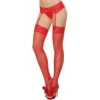 Meias arrastão vermelhas sensuais encantadoras renda floral liga delicada elástica nylon pernas curvas sedutoras festa noite