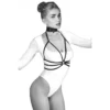 arnês corpo ornamentos elásticos Julia nu lingerie decoração roupas busto preto extensível ajustável poliéster múltiplos ajustes sensual feminino versátil