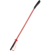 chicote rígido vermelho sessenta centímetros ponta tapete alça cordão manuseio simples design ergonômico couro sintético resistente acabamento reforçado punho antiderrapante