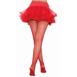 meia calça arrastão vermelha reforçada pés resistente confortável durável elegante sensual feminina festa noite nylon elastano