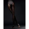Meiascalças opacas 60DEN preto abertura traseira sensual pernas elastano resistente durabilidade fundilho algodão festa noite estrelas vibrante elegante