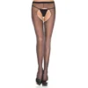 meia calça preta nylon leve suave sedutora abertura ampla virilha prática provocante resistente elástico confortável modeladora