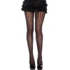 meia calça fantasia preta listras verticais linhas opacas afinadora modeladora elegante sofisticada confortável duravel elastano nylon ajuste