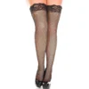 Meias pretas finas rede tamanho grande autofixantes autossustentaveis ligas renda sensuais mulheres curvilineas nylon elastano