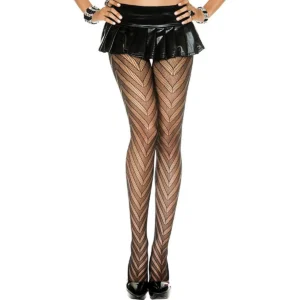 meias finas rede pretas zigzag elegantes sensuais transparentes elásticas confortáveis duráveis nylon qualidade reforçadas moda festa