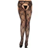 meia calça tamanho grande nylon preto glamouroso sexy efeito cinta liga padrões laços embelezar pernas setenta deniers