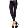 legging preta semiopaca ajuste perfeito elasticidade alta compressão leve cintura alta modeladora pernas ajustadas sensualidade nylon spandex saia curta
