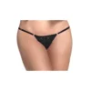 fio dental renda preta sexy laterais ajustáveis triângulo aberto traseira minimalista poliamida elastano confortável sensual elegante
