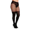 meia calça tamanho grande estilo cinta liga opaca pernas rede larga coxas calcinha desenhada nylon elastano
