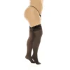 meias nylon pretas tamanho grande autoadesivas silicone interno antiderrapante banda renda elásticas confortáveis modeladoras resistentes elasticidade alta