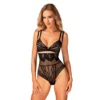 Sutiã Arienna Preto Translúcido Sensual Elegante Aros Realce Busto Alças Duplas Ajustáveis Conforto Fecho Traseiro Pingente Prata Delicado Poliamida Elastano