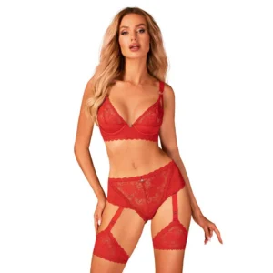 sutiã sensual feminino vermelho paixão corte clássico realce busto decote jóia círculo prateado alças largas ajustáveis armações sustentação