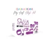 kit fetiche iniciantes BDSM violeta máscara olhos chicote corda longa algemas punhos tornozeleiras coleira 10cm mordaça