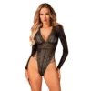 corpo renda preto sensual sexy corte cativante fecho virilha laço quadris toque tentador pingente elegante seios alça ajustável removível costas