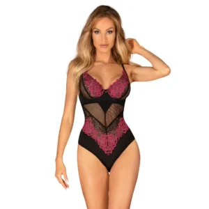 body Rosenty preto rendado sensual ajuste perfeito armação alças ajustáveis fecho regulável inserções florais pingente elegante tecidos macios poliamida elastano