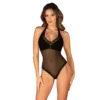 body preto sensual renda sedutora macio poliamida elastano costas decotadas nádegas realçadas alças ajustáveis fecho multinivel copas rígidas