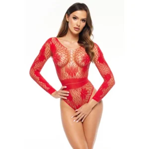 body sexy vermelho confortável provocante rede ilhós largos flores dispersas cinto cintura reversível alça busto costas mangas longas