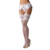 meias brancas transparentes delicadas sexy rendadas bordadas liga larga modeladora pernas malha nylon elastano sensual elegante nupcial noiva festa sedutora