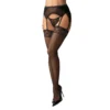 Shibu meias sensuais pretas renda geométrica sedutora malha super macia elástica conforto coxas sexy não autossustentáveis combináveis poliamida