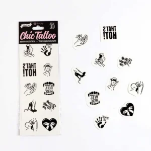 Coleção elegante tatuagens temporárias removíveis sensualidade sedução festivas divertidas adesivas duradouras hipoalergênicas práticas portáteis pacote dez