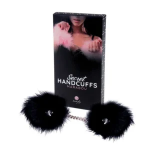 algemas plumas sintéticas pretas bondage sensuais provocantes iniciantes elegantes correntes aço cromadas zíperes trava sem chave leves compactas