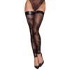meias tule transparentes bordadas flocadas florais delicadas sensuais elegantes sofisticadas autossustentantes ajuste confortáveis toque macio noite festa