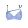 Shaderi sutiã minimalista azul poliamida elastano copas ovais armações ajuste perfeito alças ajustáveis fecho gancho olho dupla camada tecido macio