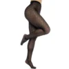 meia calça rede preta transparente estampada geométrica elástica poliamida elastano versátil festa casual elegante sensual confortável modeladora