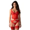 corpete fio dental vermelho conjunto duas peças renda transparente coração pingente oval elástico ajustável alças tiras multi ganchos amarrar pescoço