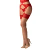 Cupido Desejo meias nude renda vermelha topo delicada tecido macio elástico conforto poliamida elastano design europeu
