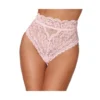 fio dental renda cintura alta rosa recorte cós traseiro borda delicada nylon elastano toque macio ajuste confortável sensual feminino