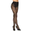collant fantasia preto estampa calcinha renda fio dental cintura alta nylon elastano elasticidade transparente sensual macio resistente festa noite lingerie