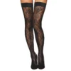 meia calça autoadesiva fantasia preta autossustentavel liga elastica faixa silicone antideslizante conforto modelagem elegante resistente nylon elastano festa sensual