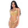 camisola tule bordado floral amarelo transparente leve arejada boêmio romântico delicado margaridas alças ajustáveis tanga combinando charme feminilidade silhueta sensualidade
