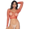 versátil sensual ousada vermelha rede elástica malha larga blusa calça abertura virilha mangas compridas ajustável transparente