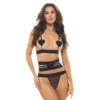 conjunto lingerie preto sensual transparente ousado sutiã minimalista alças ajustáveis corações brilhantes calcinha cinta liga costas trabalhadas nylon