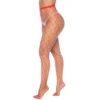 meia calça arrastão vermelha malha larga elástica confortável sedutora sensual versátil atemporal modeladora realçadora cintura alta poliamida elastano