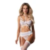 conjunto lingerie aberto três peças branco premium sutiã aro suave modelador busto cinta larga barbatanas cintura tanga aberta