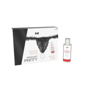 calcinha brasileira preta fio dental renda fina anel pérolas exclusivo sensual provocante estimulante erótico gel lubrificante aquoso sabor morango