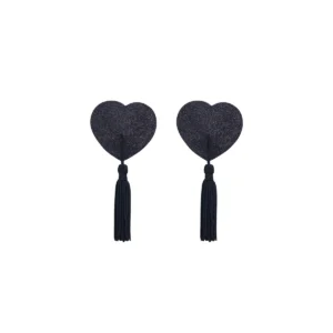 tapa mamilos pretos lantejoulas cintilantes franjas elegantes autoadesivos reutilizáveis confortáveis fixação duráveis sensualidade glamour festivo burlesco poliéster europeu brilho pompons